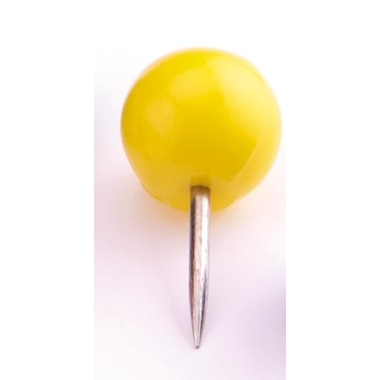 MAGNETOPLAN Aghi per bacheche 111165102 giallo , 6x17mm 100 pezzi