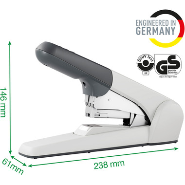 LEITZ Agrafeuse à plat 5552 55520084 gris clair 2-60 feuilles