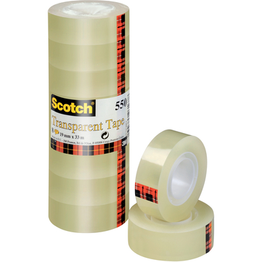 SCOTCH Klebeband 550 19mmx33m 5501933K-8 transparent 8 Stück