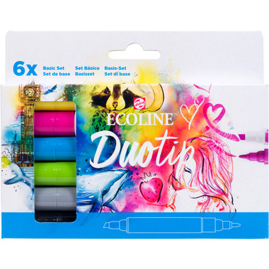 TALENS Ecoline Duotip Basis Set 11609910 6 Farben