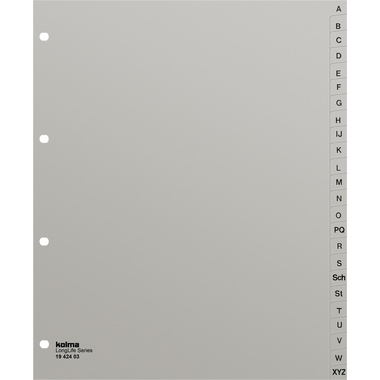 KOLMA Register LongLife A4+ 19.424.03 grau A-Z 24-teilig