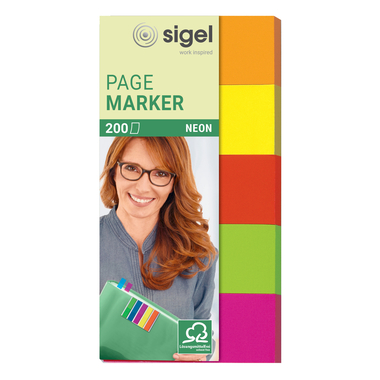 SIGEL Notes 20x50mm HN650 5 couleurs ass. 200 flls.