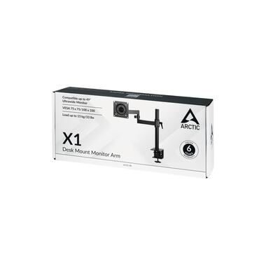 Arctic Cooling Supports de table X1 jusqu’à 10 kg – Noir mat