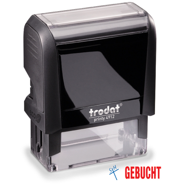 TRODAT Stempel Gebucht 4912GEBUCHT blau/rot 47x18mm