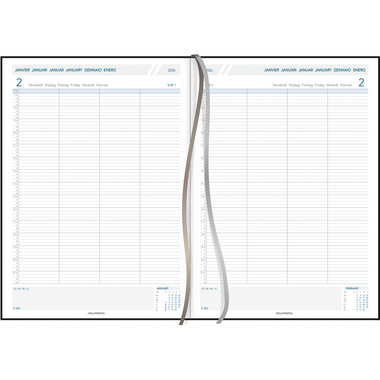 AURORA Agenda Florence Concerto 2026 4015Z 1G/2P noir ML 21.5x29.5cm