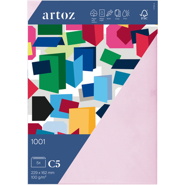 ARTOZ Enveloppes 1001 C5 10739418-483 100g, fleur cerisier 5 pcs.