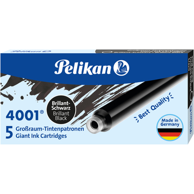 PELIKAN Encre 4001 GTP/5 310615 noir brillant 5 pcs.