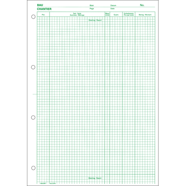 FAVORIT Devis bloc mesure A4 2074 vert, 80g 100 feuilles