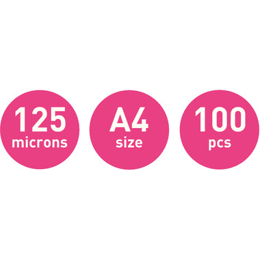 LEITZ Laminiertasche A4 33808 glanz, 125my 100 Stk