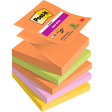 POST-IT Z-Notes Boost 76x76mm R330-5SS-BOOS 4-couleurs ass. 5x90 feuilles