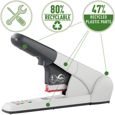 LEITZ Agrafeuse 5551 55510084 gris clair 80 feuilles