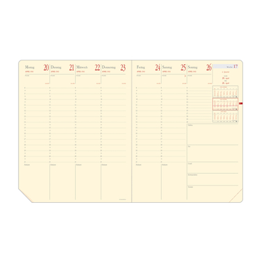 QUO-VADIS Ersatzinhalt PrePrest. 2026 287003Q 1W/2S Soho/Silk DE 21x27cm