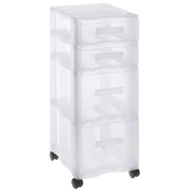 ROTHO Quadrix 1798000096 29x70x40cm, roul., 4 tiroirs