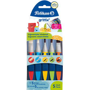 PELIKAN Set Pinceau Griffix 700733 5 pcs. 5 couleurs
