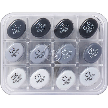 COPIC Marker Sketch 21075151 grey-Set CG, 12 pz.
