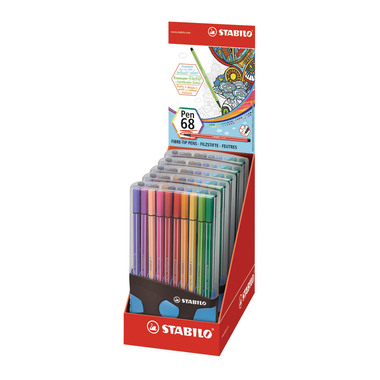 STABILO Fasermaler Pen 68 1mm 6820-031-04 20 Stück ass. ColorParade