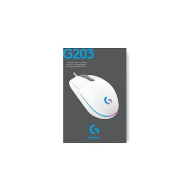 Logitech Gaming Mouse G203 Lightsync White