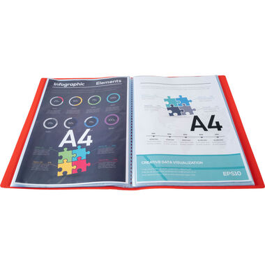 EXACOMPTA Sichtbuch A4 8555E rot 50 Taschen