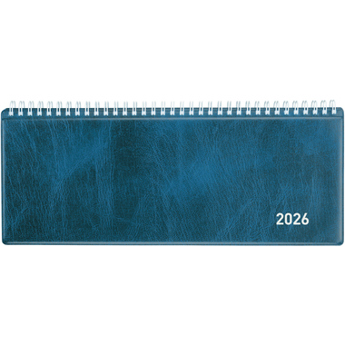 BIELLA Pultkalender Seplana 2026 888374050026U 1W/2S blau ML 29.8x11.7cm