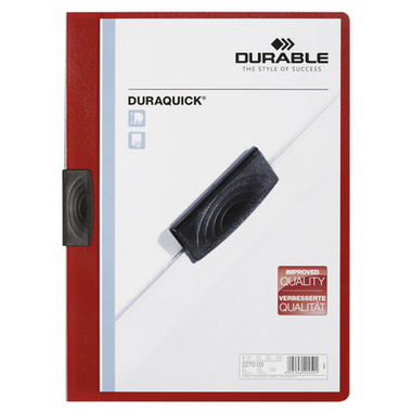 DURABLE Dossier clip DURAQUICK A4 227003 rosso