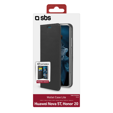 Bookcase mit Kartenfächern für das Honor 20, Huawei Nova 5T