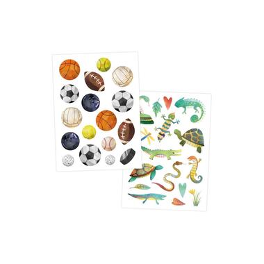 Papierdrachen Set di Tatuaggi Metallici – Escavatore & Dino