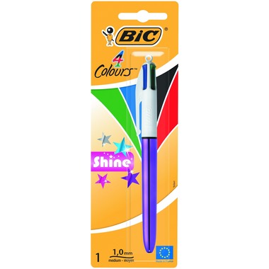 BIC Stylo à bille Shine 902126 4 colours blister
