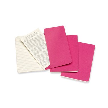 MOLESKINE Notizheft Cahier 3er Set A6 647629643 pink, liniert 64 Blatt