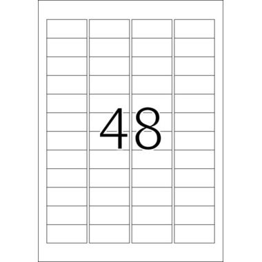 HERMA Outdoor Etikett.PP 45,7x21,2mm 9531 weiss 480 St./10 Blatt