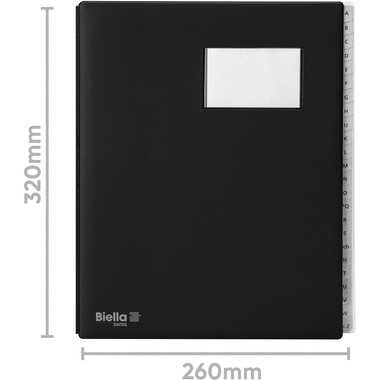 BIELLA Classeur trieur Pronto A4 32042402U noir A-Z
