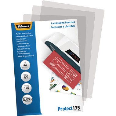 FELLOWES Laminiertasche A3 5308803 glanz, 175my 100 Stk