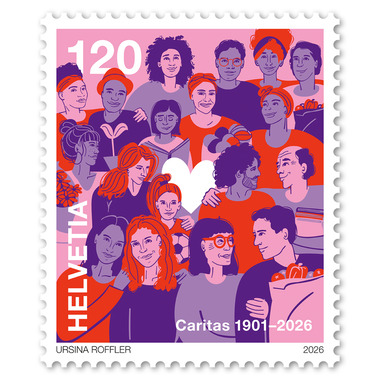 Briefmarke «125 Jahre Caritas Schweiz»