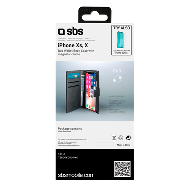 Magnetic bind fold with removable back for iPhone XS,X