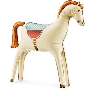 PARTYDECO Ballon en aluminium 68cm FB275 Cheval beige