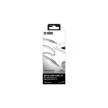 Cavo audio stereo Jack 3,5 mm Gold Collection per cellulari e smartphone | SBS