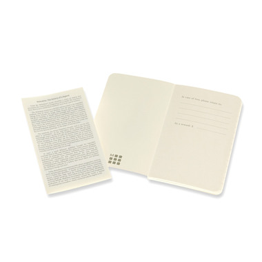 MOLESKINE Quaderno 2x 10.5x6.5cm 620558 bianco,feilchen/rosso,56 p.