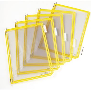 TARIFOLD Drehtaschen T-Display 6114004 gelb, 5 Tabs 50mm 10 Stück