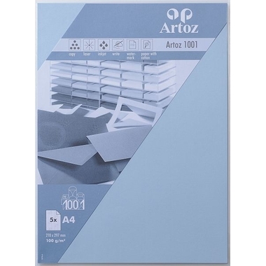 ARTOZ Papier 1001 A4 107796144 100g, pastellblau 5 Blatt