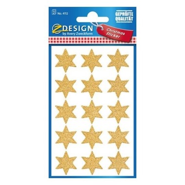 Z-DESIGN Sticker stelle natale 4112 oro 2 pezzi