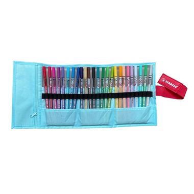 STABILO Rollerset point 68 1.1mm 6825-08-01CH 25 colori ass. blu pastello