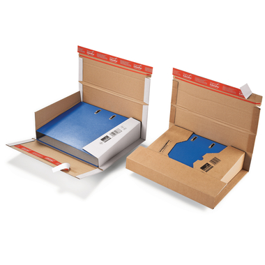 COLOMPAC Versandkarton Ordner A4 2053498 158g, braun, Kleber 20 Stück