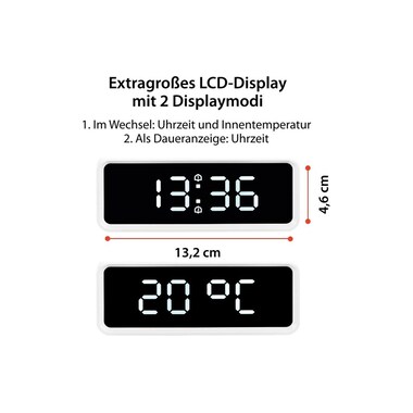 ADE Digitalwecker mit Temperaturanzeige
