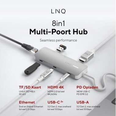 LINQ Multiport-Adapter HUB USB-C 8in1