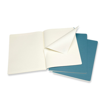 MOLESKINE Notizheft XL 3x 25x19cm 629605 liniert,lebhaftes blau,120 S.