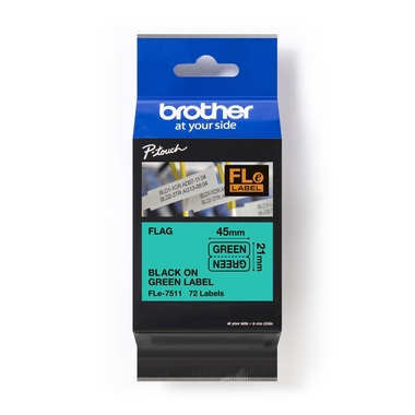 PTOUCH Nastro, indicatore nero/verde FLE-7511 PTP900W 21mmx45mm