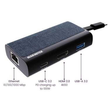 Marmitek Hub USB Connect USB-C Hub 4