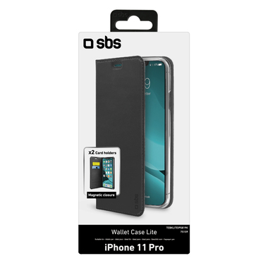 Custodia Book con tasche portatessere per iPhone 11 Pro