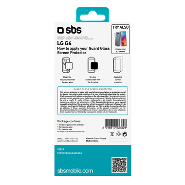 Protection écran en verre pour LG G6