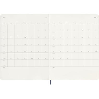 MOLESKINE Agenda Classic X-Large 2027 DSB2012WN4Y27 1S/1P zaffiro SC 19x25cm