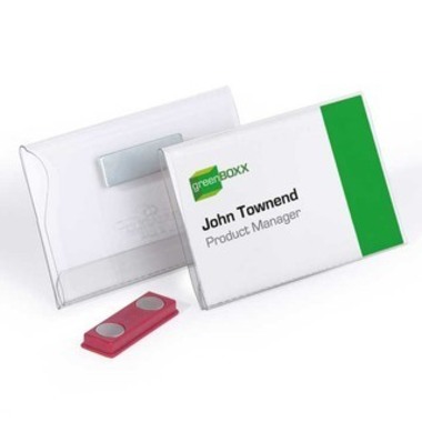 DURABLE Targhetta con calamita 811719 trasp., PVC, 54x90mm 25 pezzi